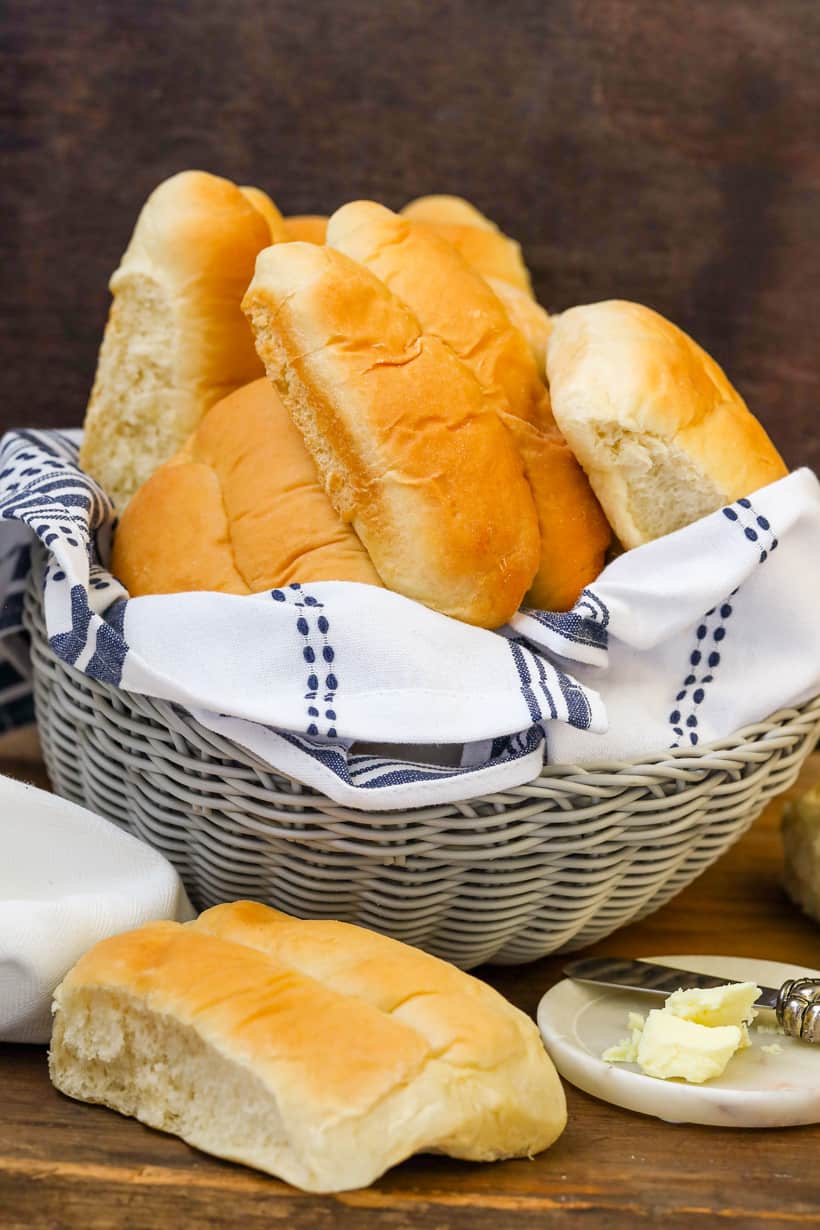 vegan butter and bread in basket.