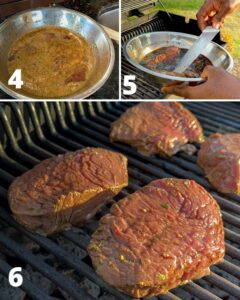 beer marinated steak step 4-6