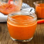 sauce in glass jar