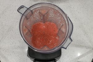 blended strawberry coulis