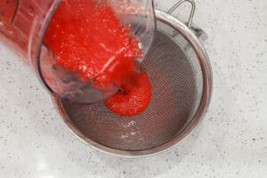 blender pouring sauce