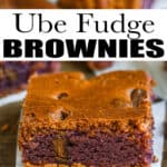 Ube Fudge Brownies Pinterest Pin