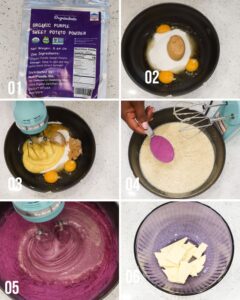 Ube brownies step by step guide 1-6