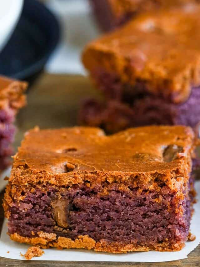 chocolate ube brownies.