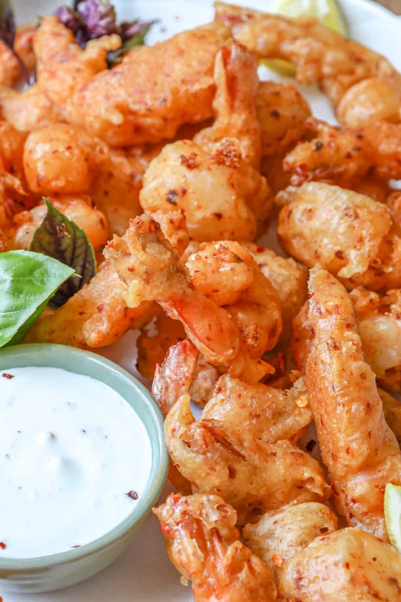 pieces of shrimp tempura