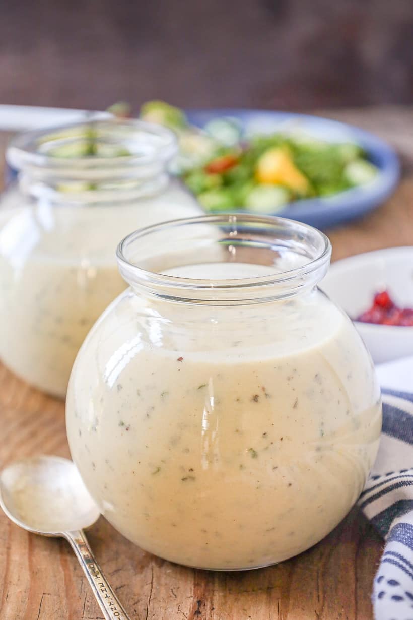 tahini Sauce in glass bowl