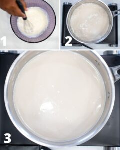 Preparing panna cotta