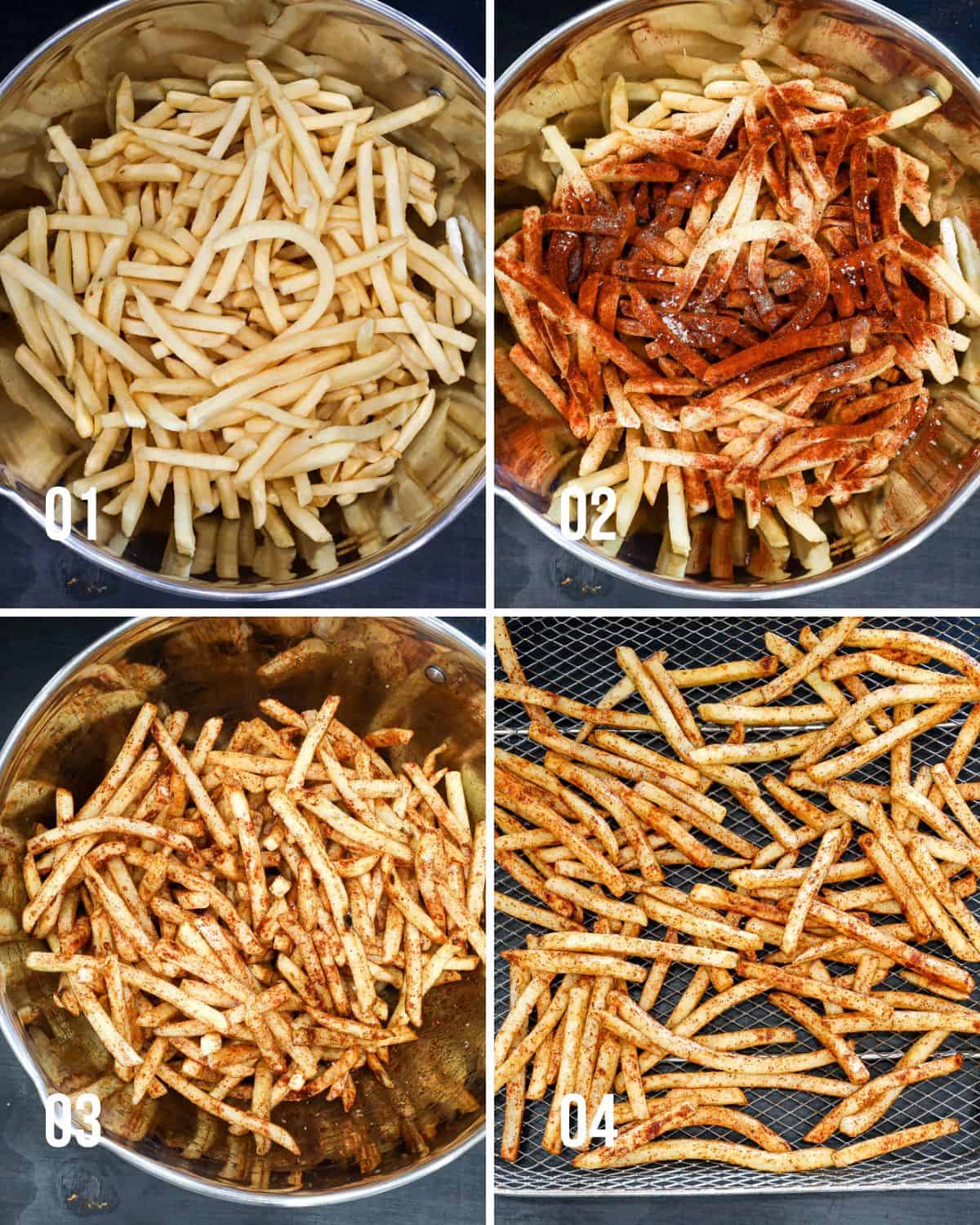 Homemade Shoestring French Fries, Air Fry, Bake or Fry