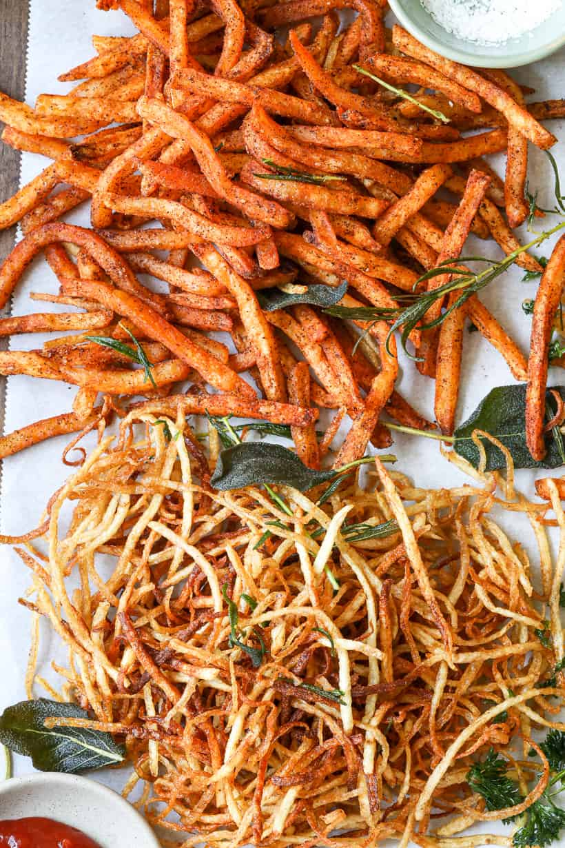 air fryer and deep fryer shoestring fries