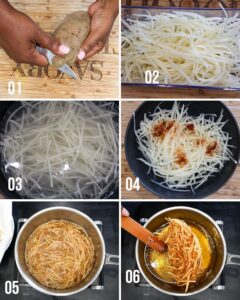 SHOESTRING FRIES STEP 1-6