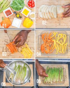 step by step guide to make Vegetable Bruschetta