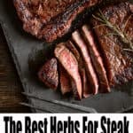 the best herbs for steak Pinterest pin