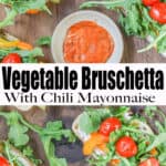 Vegetable Bruschetta Pinterest Pin