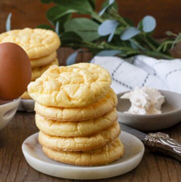 Cloud bread stacked on each other
