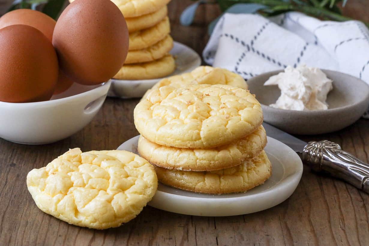 bread and eggs on board