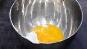 Egg yolk in bowl