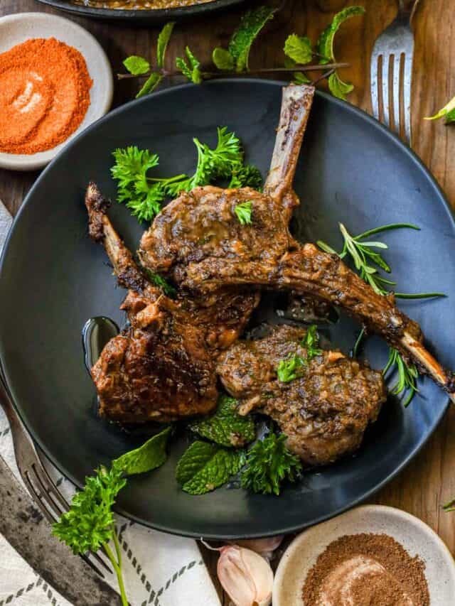 Easy Oven Baked Lamb Chops In skillet