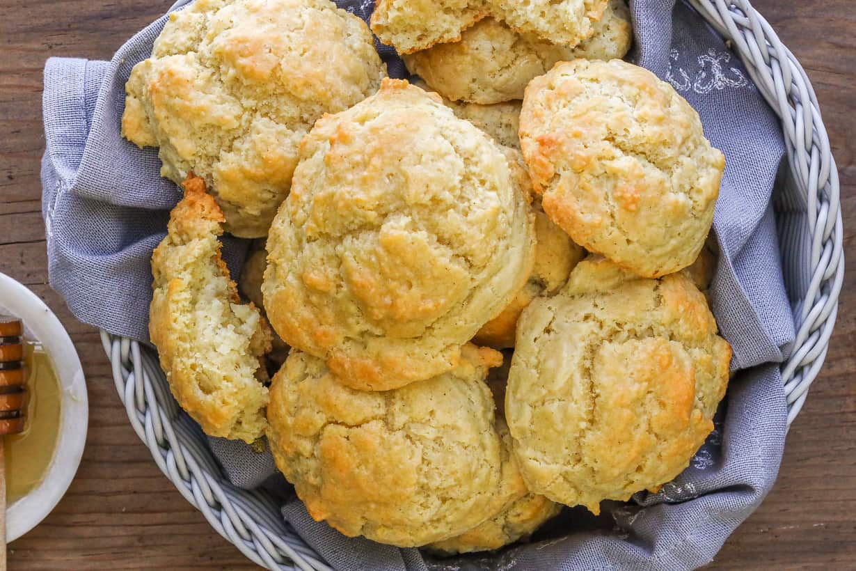 biscuits in basket