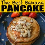 Banana Pancakes Recipe Pinterest Pin