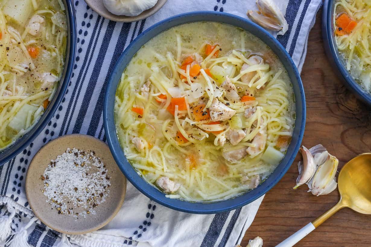 Chicken Broth Soup - Savory Thoughts