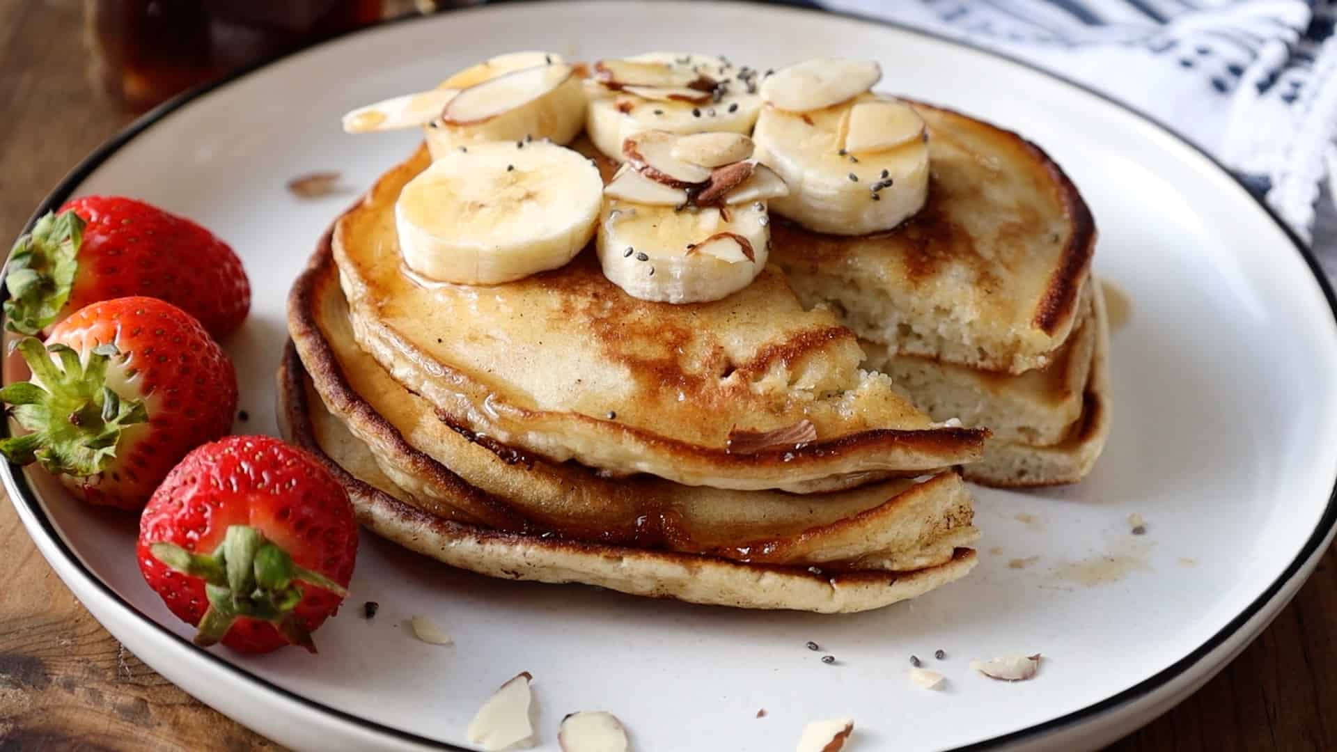 Cut Pancake on plate