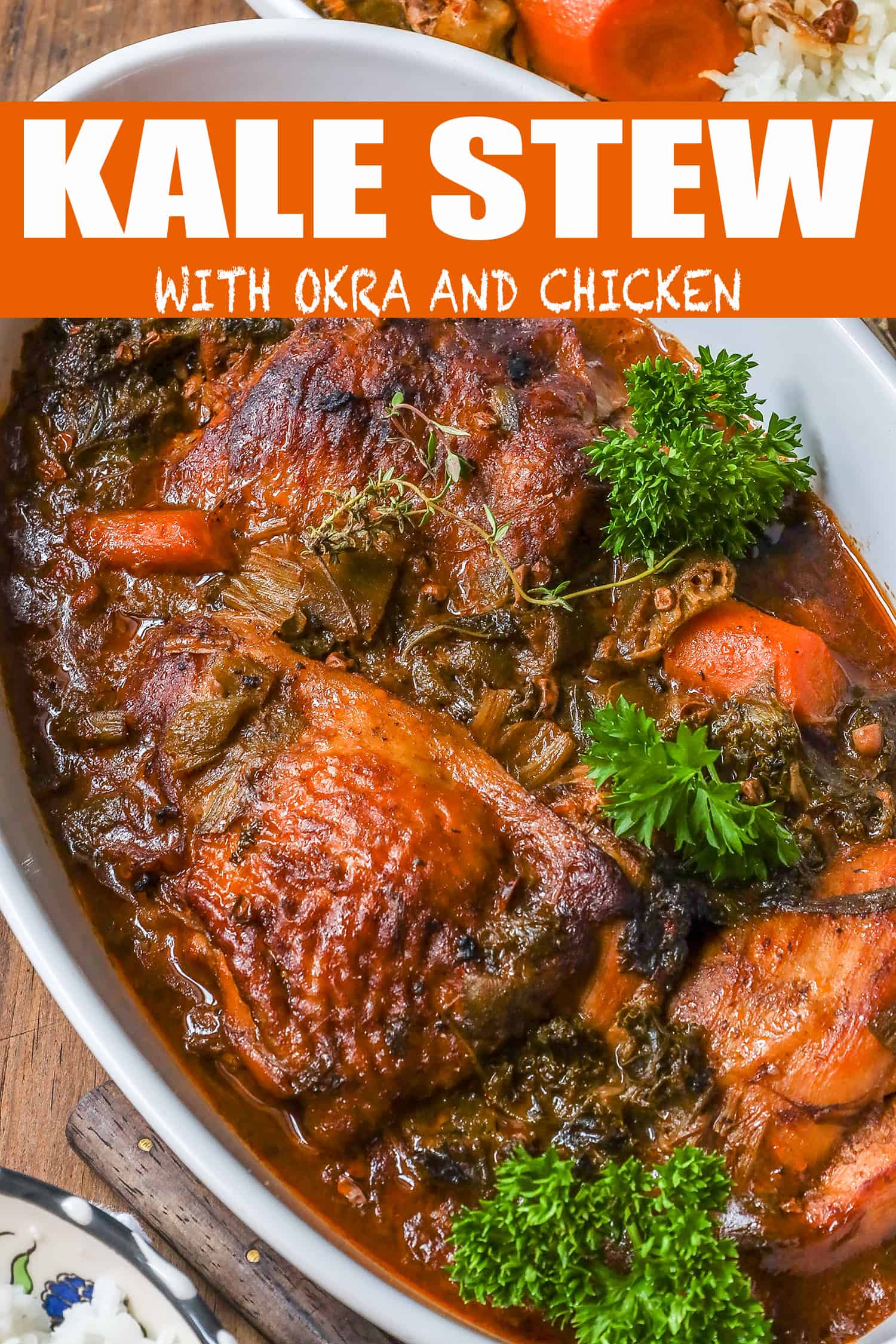 Chicken Kale Stew With Okra Savory Thoughts