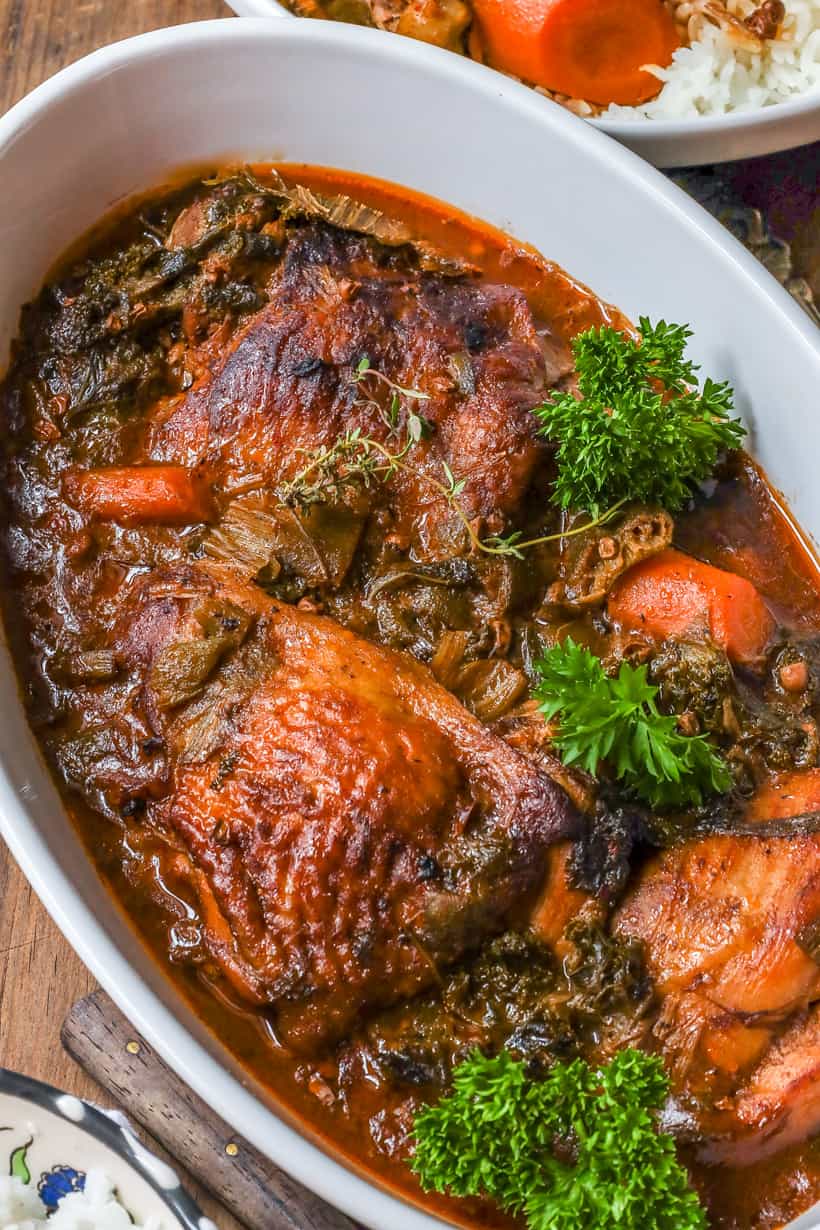 kale stew with fresh herbs