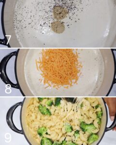Steps 7-9- Baked Mac and Cheese