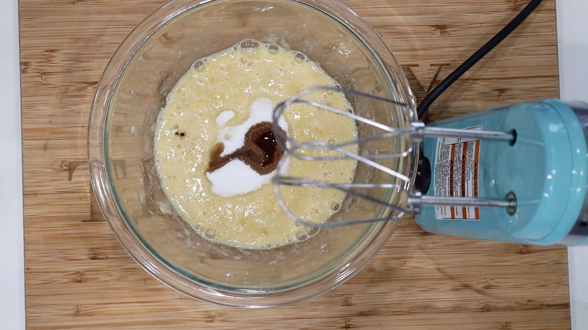 adding ingredients to banana