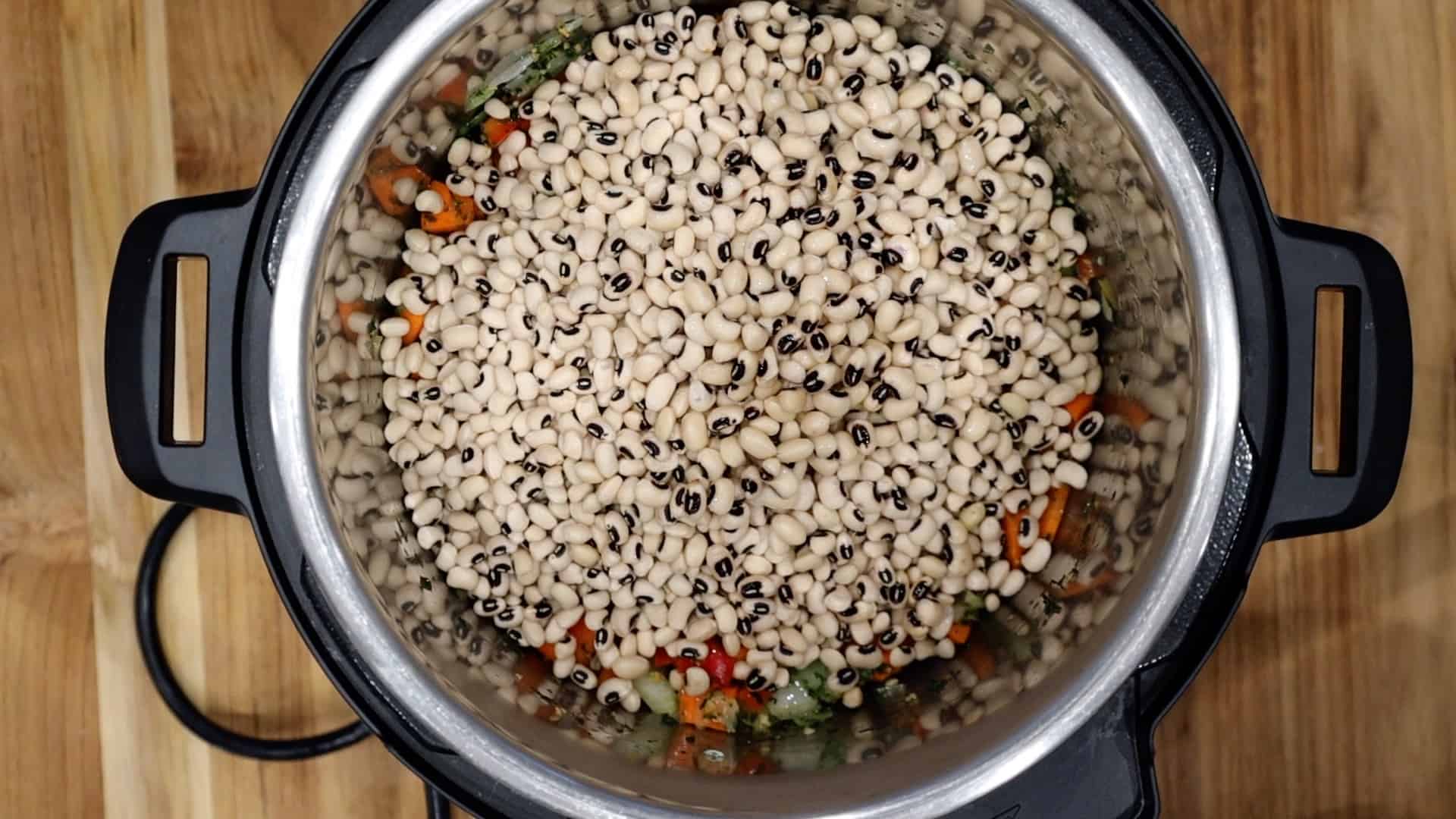 Instant Pot Black Eyed Peas Adding Peas