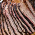 Smoked brisket on board