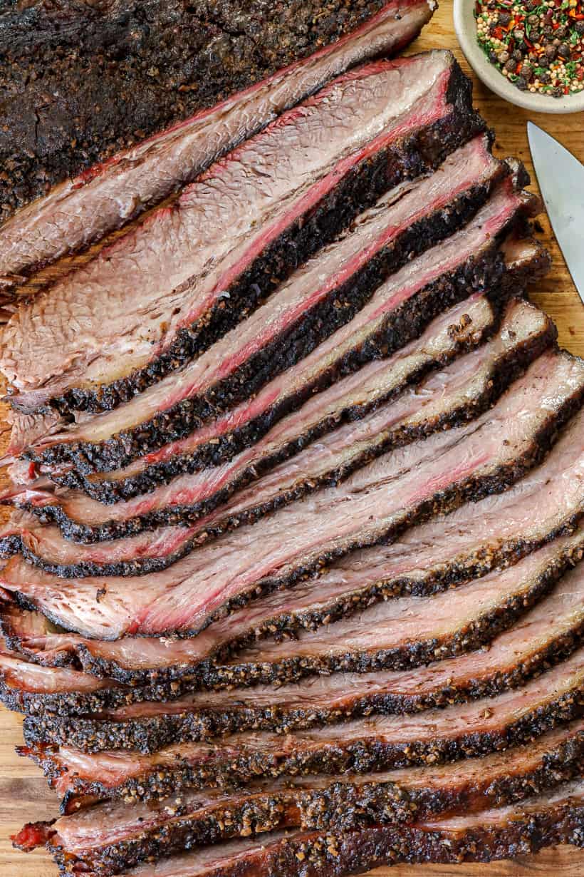 Brisket on board with spices