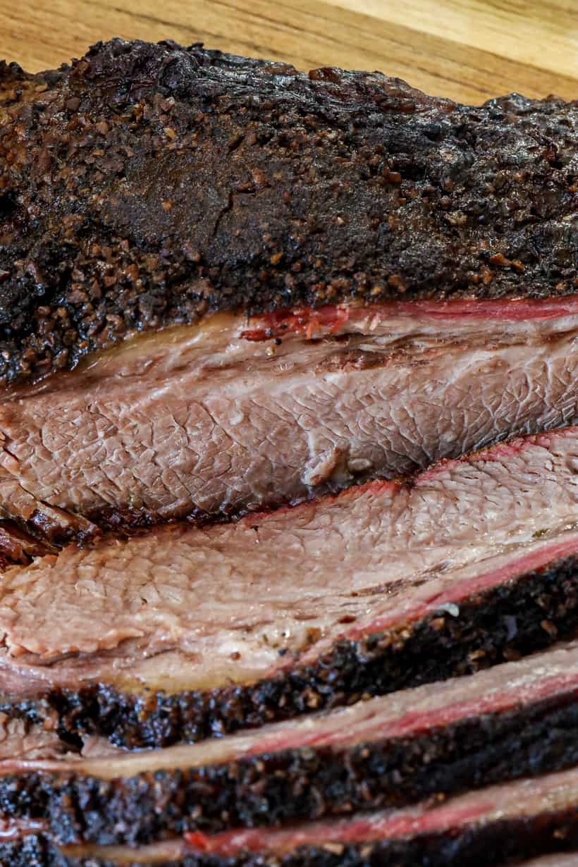 smoked brisket on board