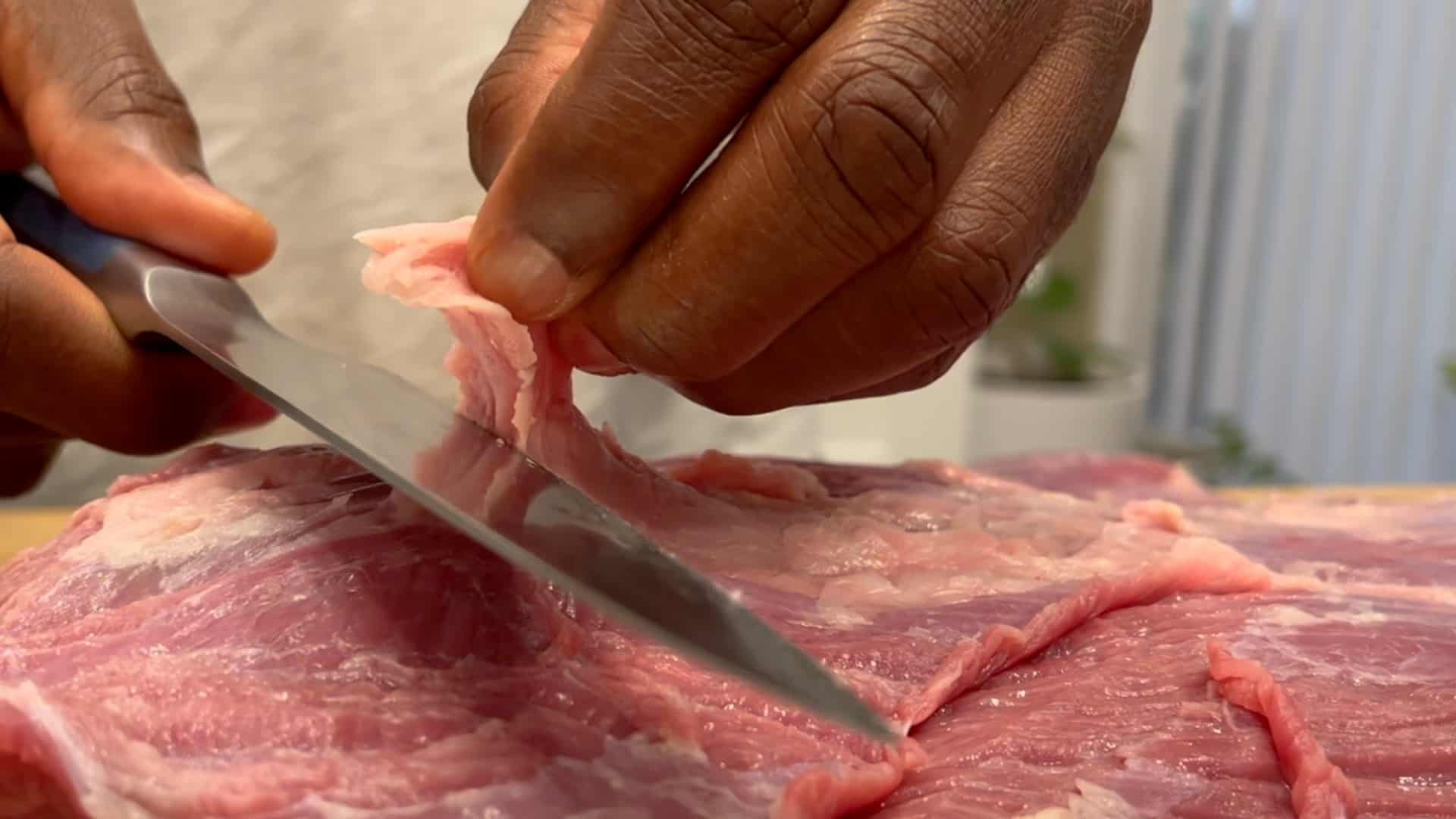 Trimming Brisket