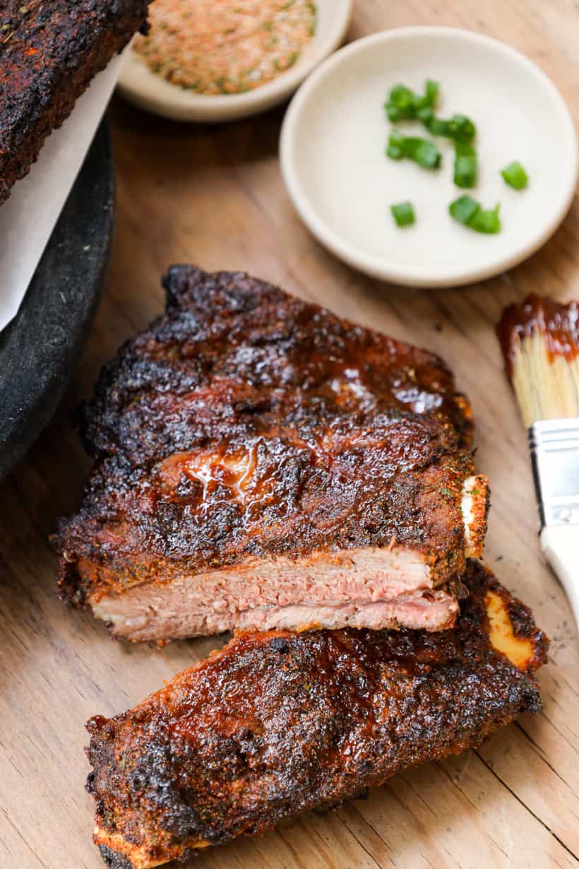 Cooked air fryer ribs