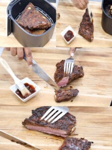 steps 6 to 9 to make air fryer ribs
