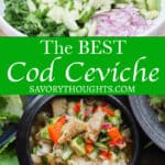 the best cod ceviche Pinterest pin