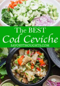 the best cod ceviche Pinterest pin