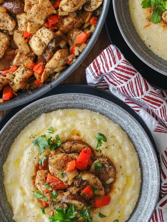 Mushroom Chicken And Grits