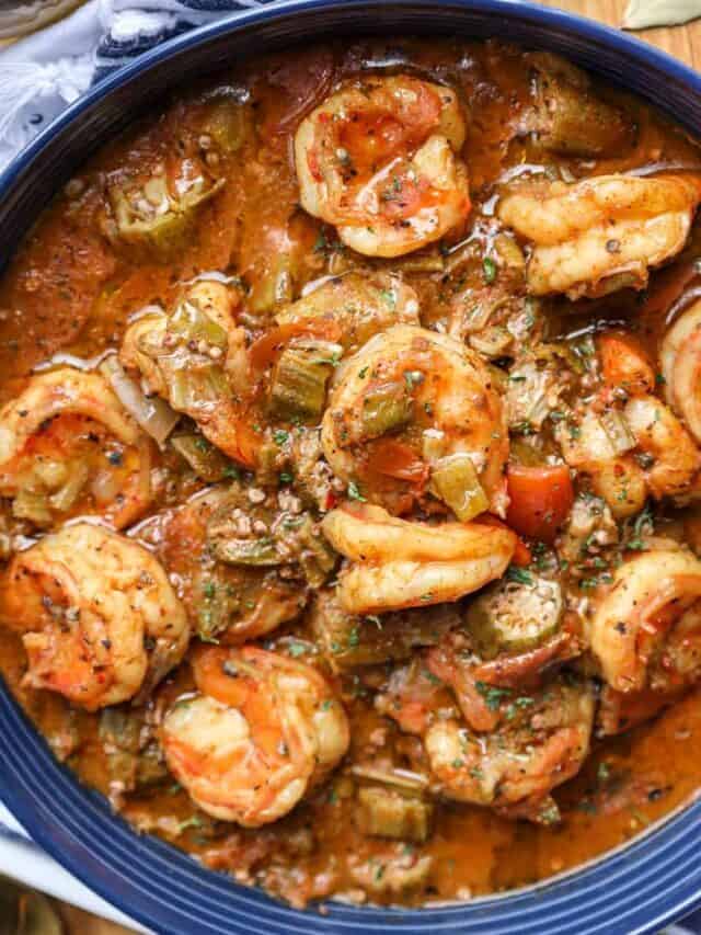 Smothered Okra With Shrimp