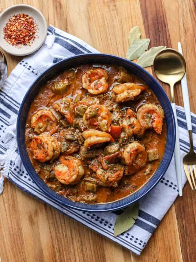Smothered Shrimp Okra
