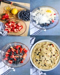 Step - by - step guide to make strawberry blueberry pie - step 2