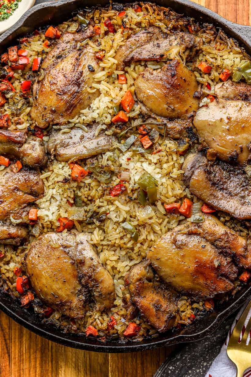 Skillet Caribbean Chicken Rice recipe