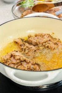 frying chicken thighs