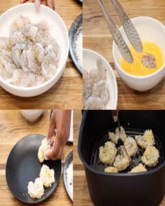 Step-by-step guide to make air fryer coconut shrimp