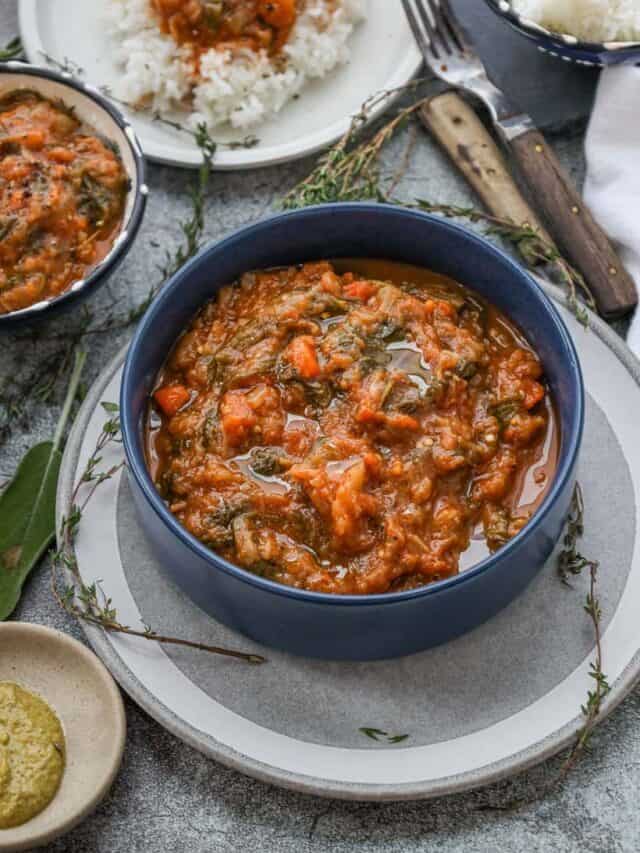 Haitian Legume Eggplant Stew