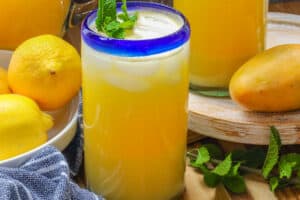 Mango lemonade in tall glasses