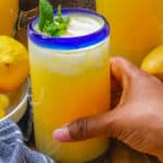 Mango lemonade in tall glasses