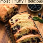Blueberry Loaf Cake Pinterest Pin