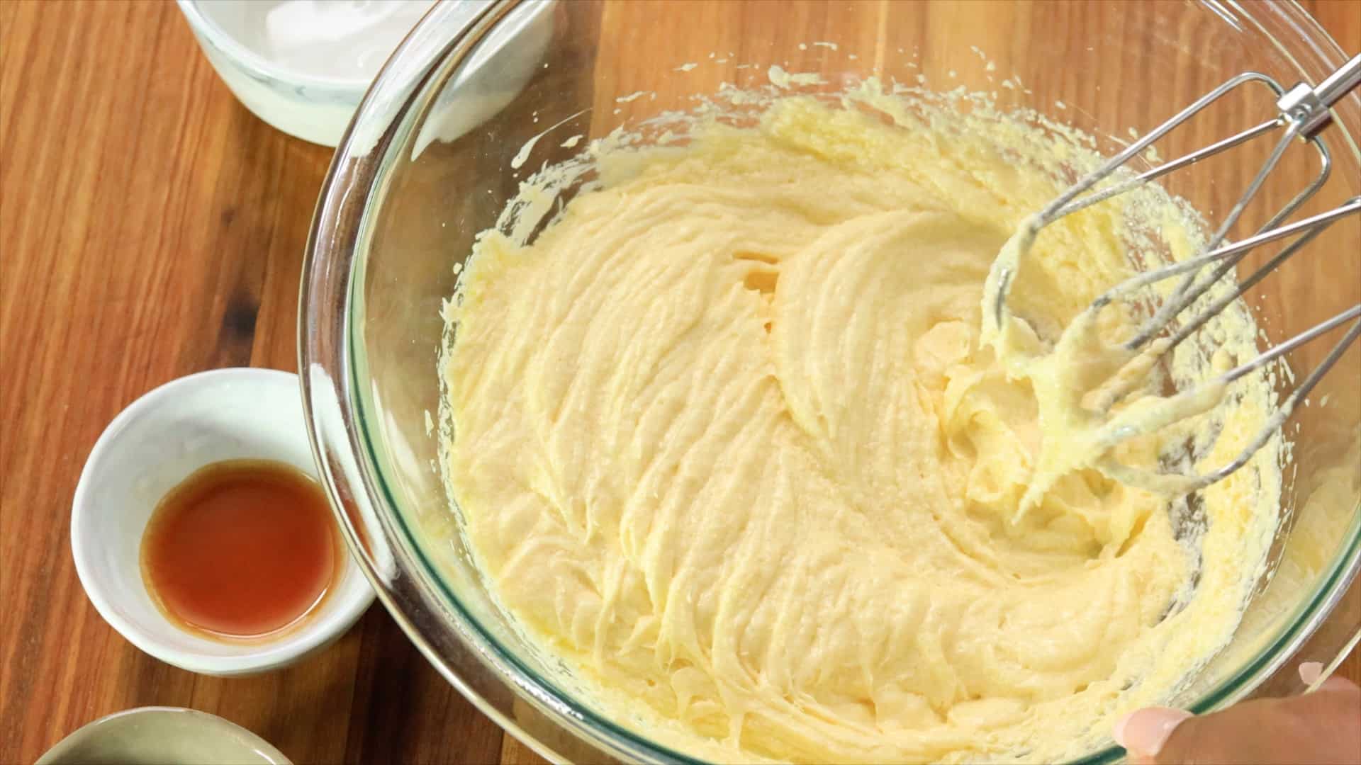 Blueberry Loaf Cake batter